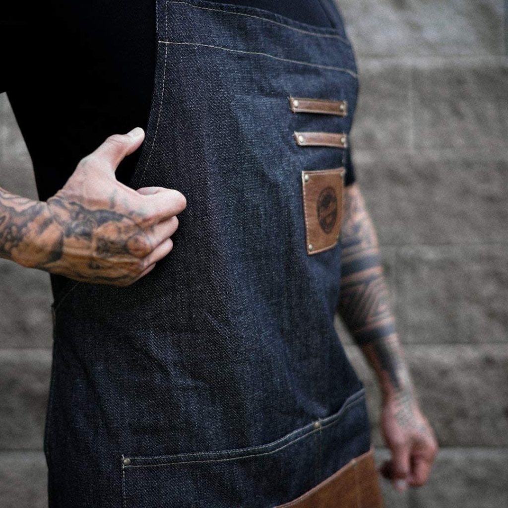 HUNTER 1114 DENIM BARBER APRON BEAUTY D Beauty Distribution